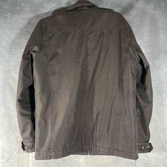 London Fog Beaverton Contrast Collar Black Zip Up Coat Jacket Mens Size Small - Picture 7 of 10